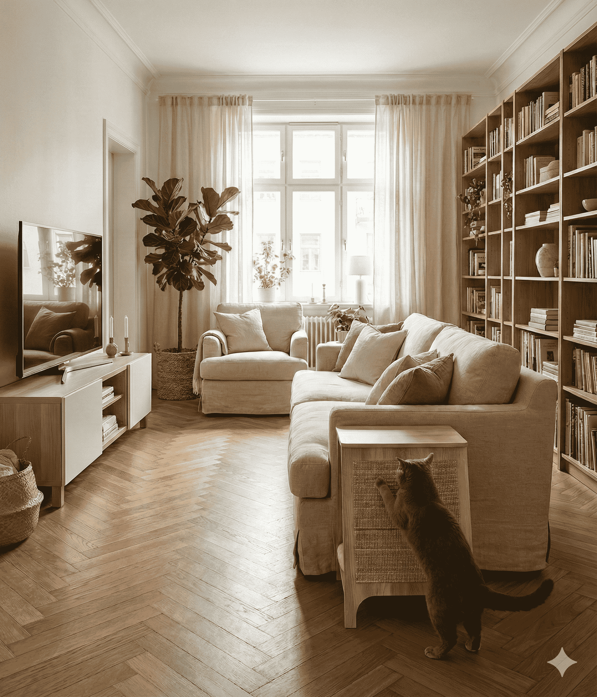 ZOLUX 3-in-1-Kratzmöbel BOREAL L, beige – Bild 6