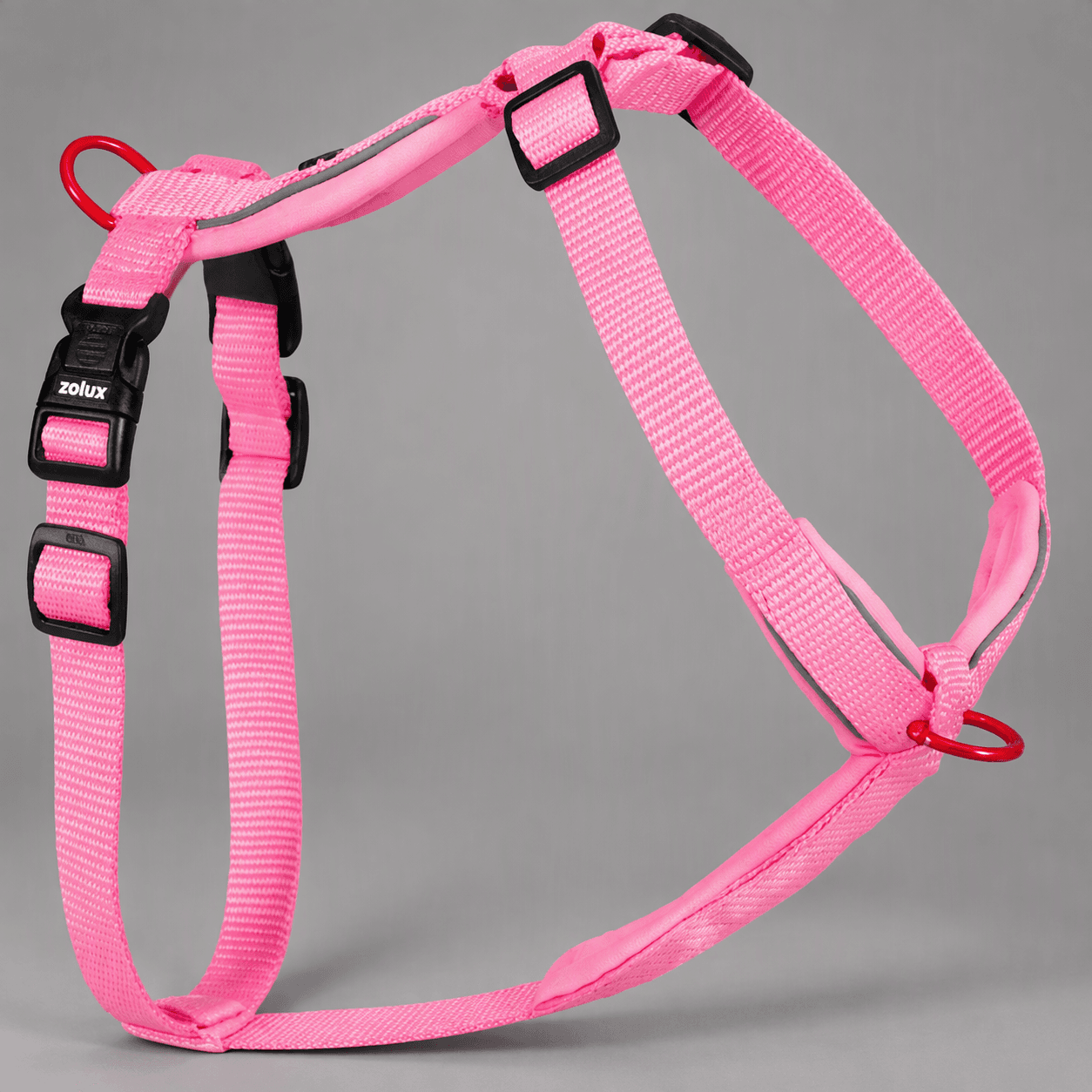 ZOLUX Premium-Nylon-Hundegeschirr, Größe S, 38–56 cm, 15 mm, fuchsia – Bild 9