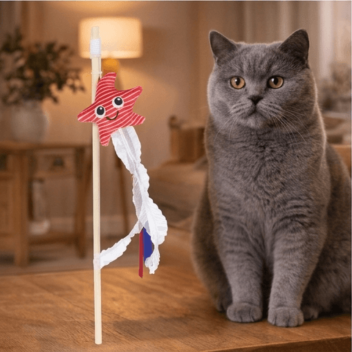 ZOLUX MALO Katzenspielangel mit Seestern, rot – Bild 6