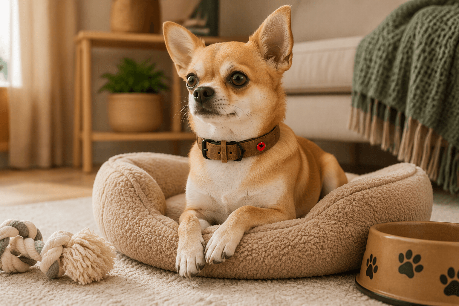 ZOLUX Komfort-Lederhalsband für Hunde, 23–30 cm, 14 mm, braun – Bild 15