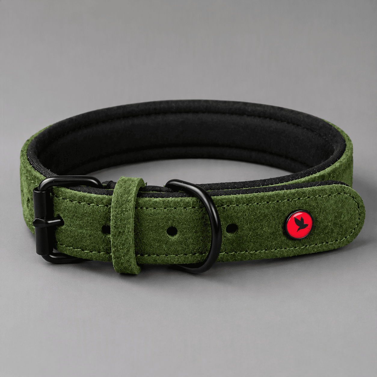 ZOLUX Komfort-Lederhalsband für Hunde, 53–65 cm, 30 mm, grün – Bild 8