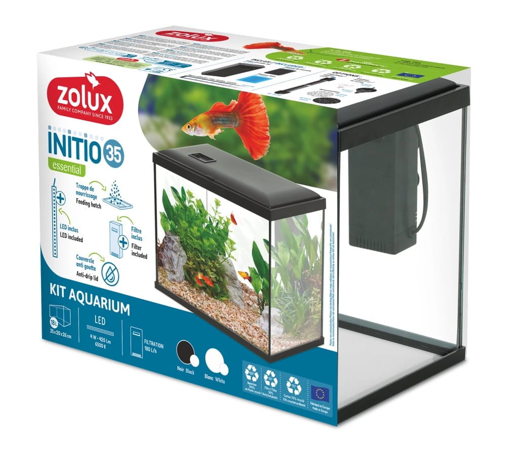 ZOLUX Aquarium INITIO 35 mit Kaskadenfilter 30 und LED, 18 l, schwarz + Gratis-Zubehör 352188+352192+352202+352217 – Bild 12
