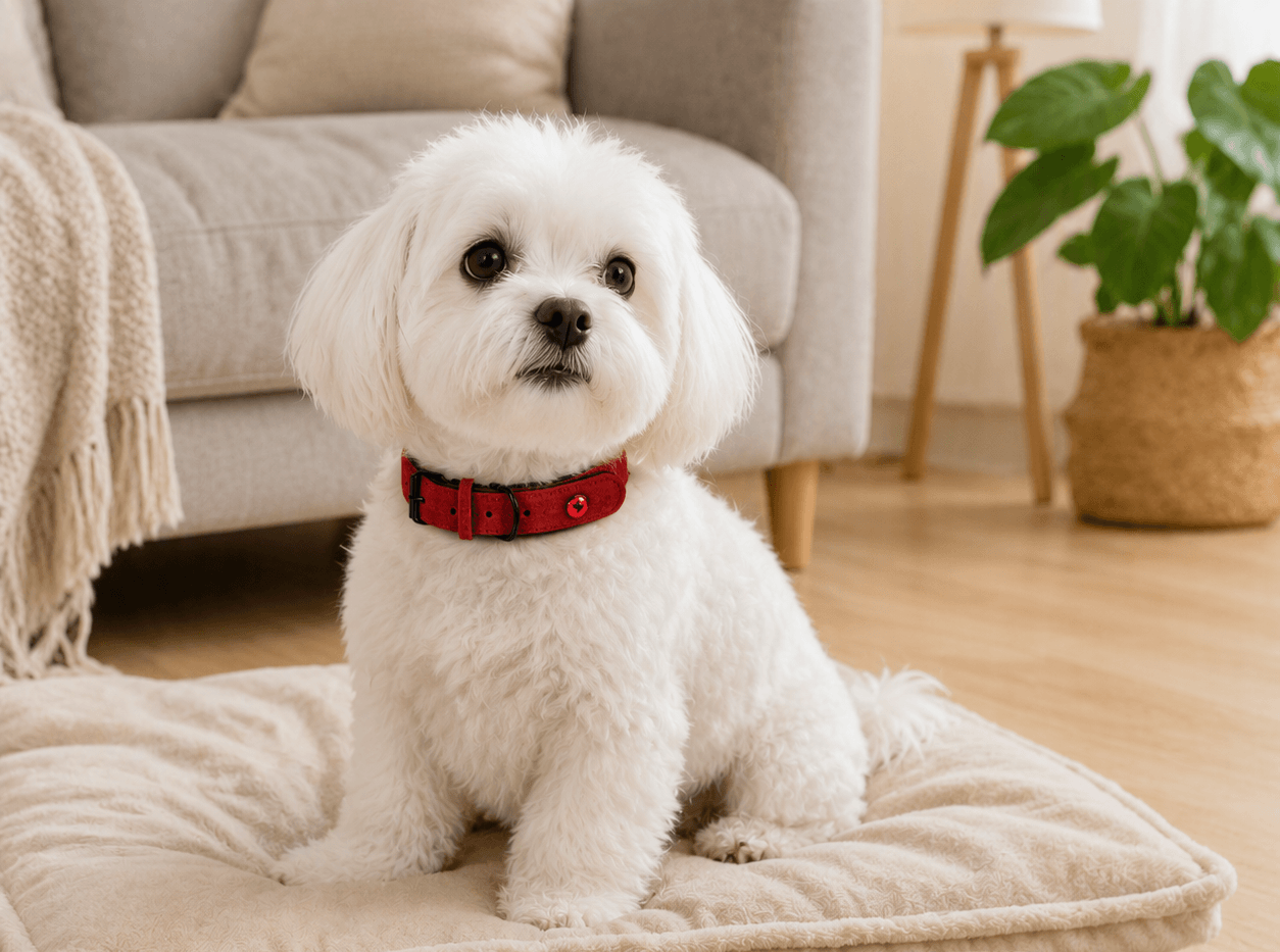ZOLUX Komfort-Lederhalsband für Hunde, 29–36 cm, 16 mm, rot – Bild 5