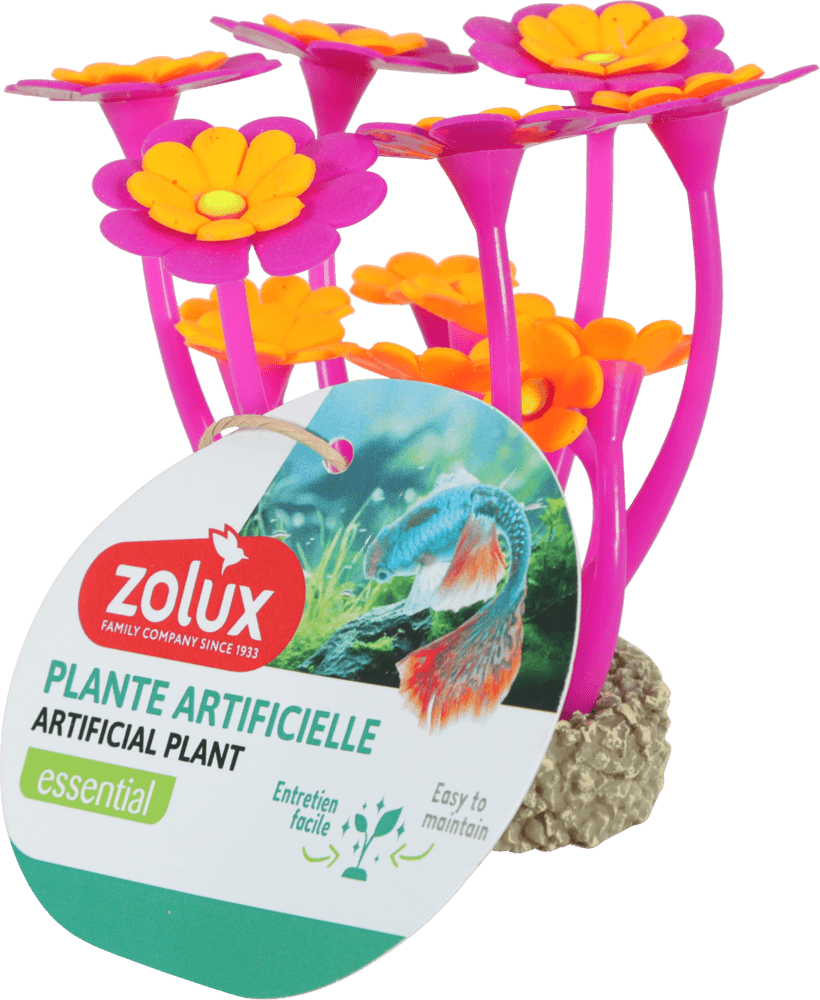 ZOLUX Aquariendekoration FLOWERS 2 violett-orange fluoreszierend – Bild 2