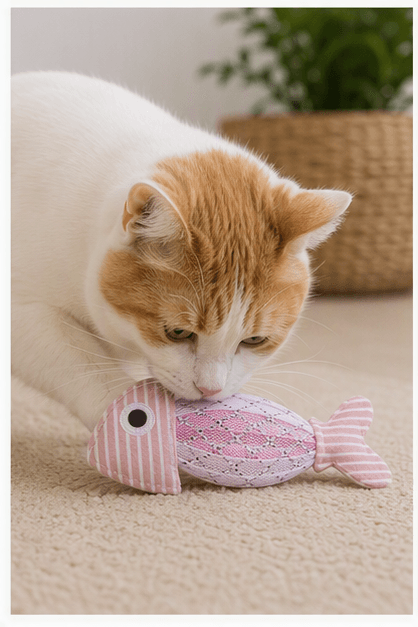 ZOLUX Katzenspielzeug MALO Fisch mit Federeffekt, 13 cm, rosa – Bild 7