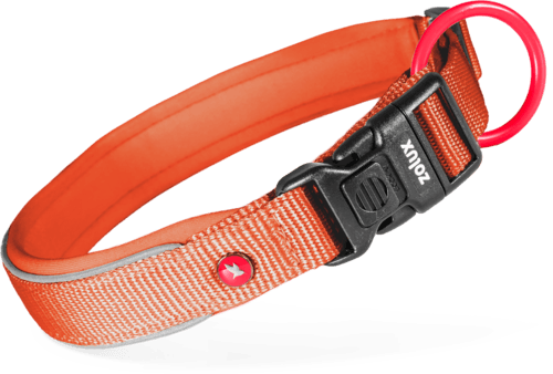 ZOLUX Premium-Nylon-Hundehalsband, Größe XL, 50–55 cm, 25 mm, rostbraun – Bild 2