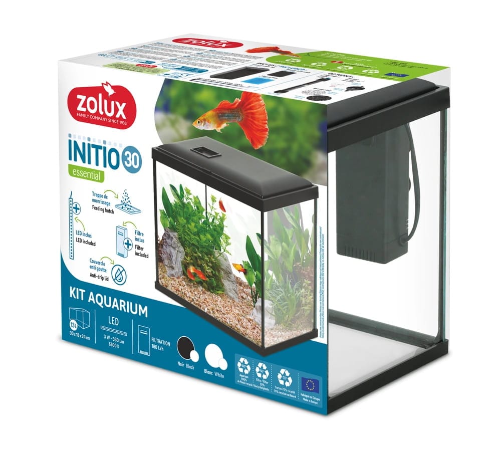 ZOLUX Aquarium INITIO 30 mit Kaskadenfilter 30 und LED, 13 l, schwarz + Gratis-Zubehör 352188+352192+352202+352217 – Bild 12