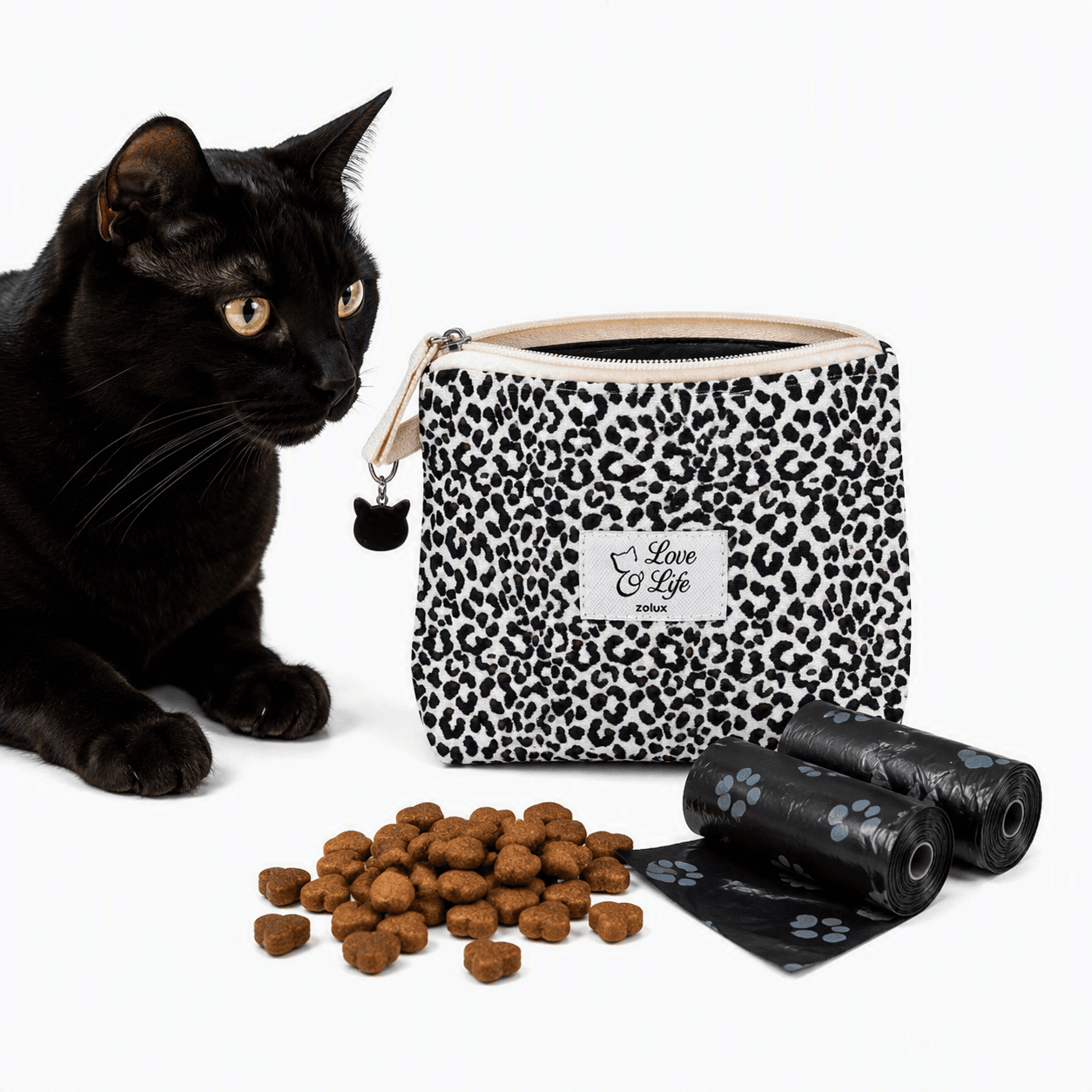 ZOLUX WILD Leckerli- und Zubehörbeutel für Katzen, schwarz – Bild 1