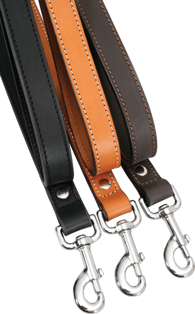ZOLUX Verstärkte Hundeleine aus Doppel-Leder, 1 m / 16 mm, schwarz – Bild 4
