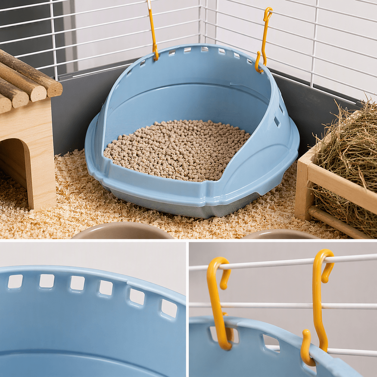 ZOLUX COSY Ecktoilette für Meerschweinchen, blau – Bild 9