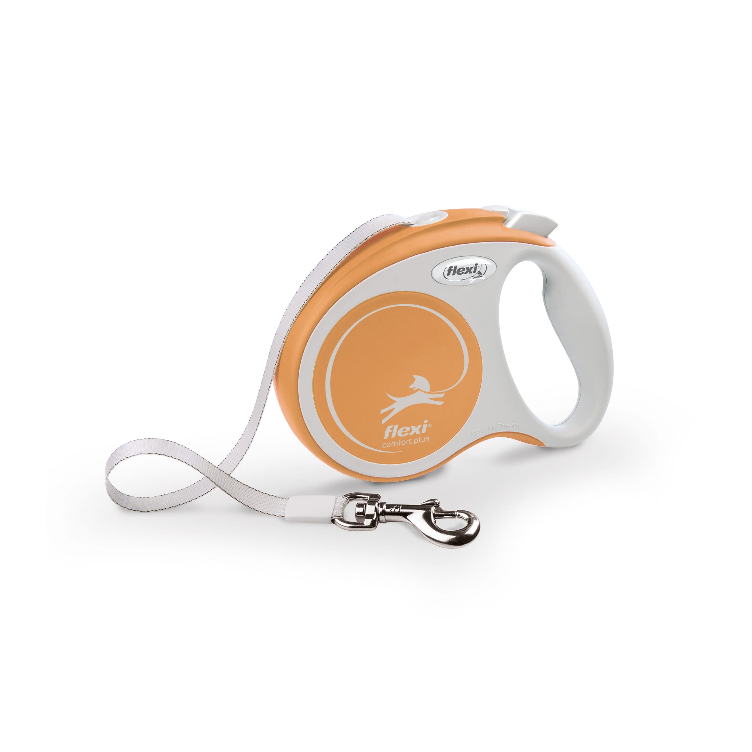 FLEXI COMFORT PLUS Automatikleine für Hunde, Band, S, 5 m, hellgelb – Bild 1