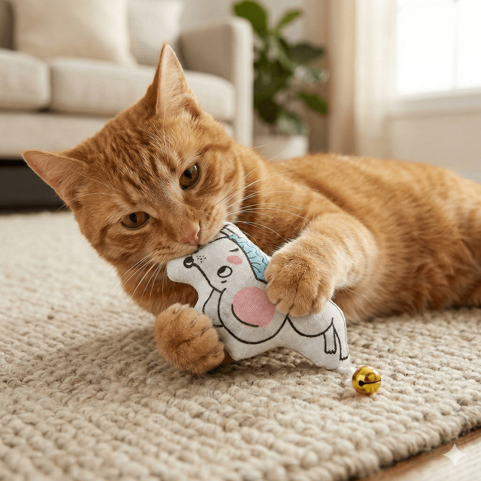 ZOLUX CHATOUILLE Katzenspielzeug, Maus mit Kragen, Glöckchen und Katzenminze, 6 cm – Bild 3