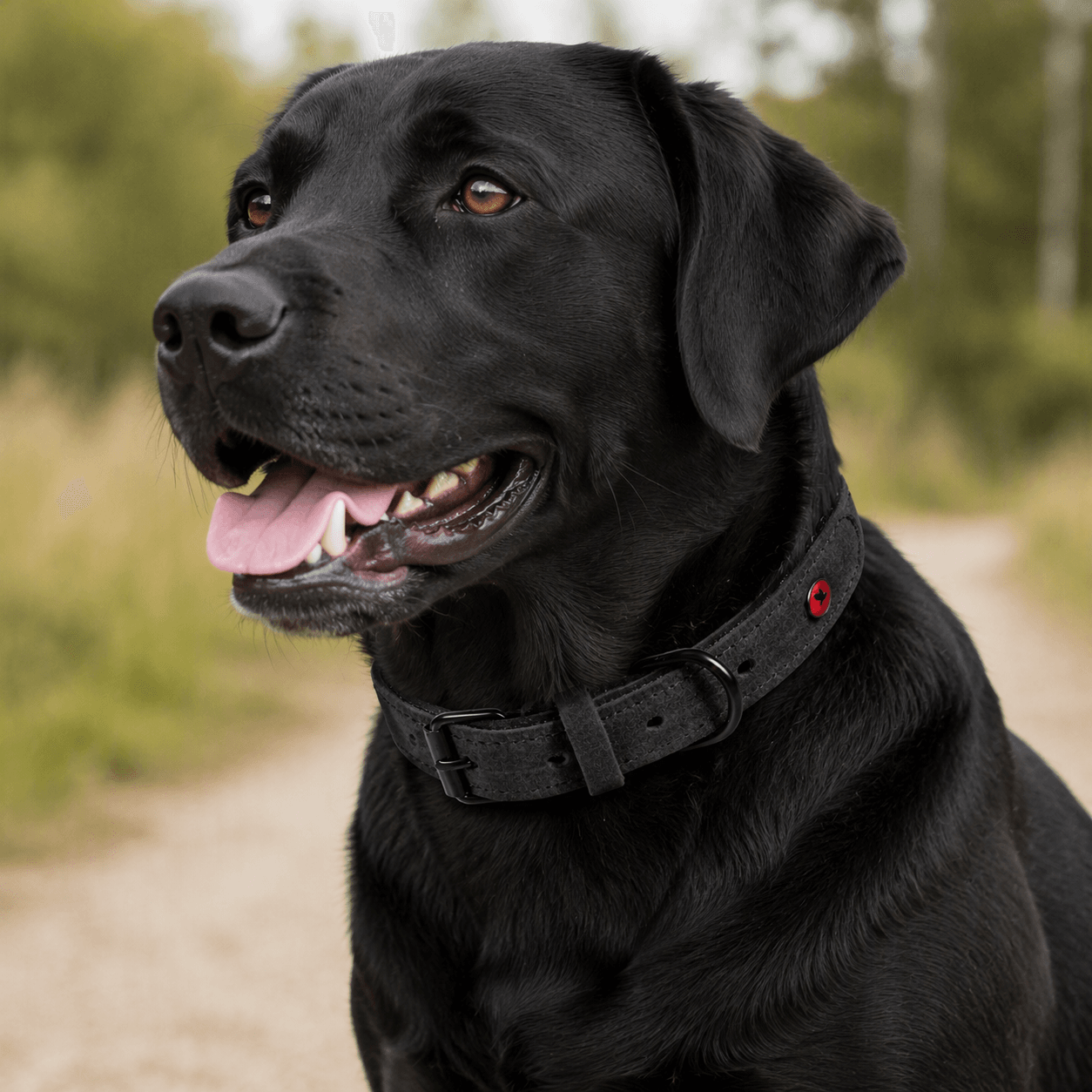 ZOLUX Komfort-Lederhalsband für Hunde, 38–48 cm, 25 mm, schwarz – Bild 6