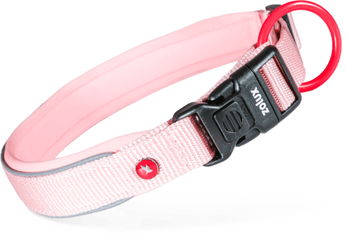 ZOLUX Premium-Nylon-Hundehalsband, Größe XS, 30–35 cm, 15 mm, rosa – Bild 3