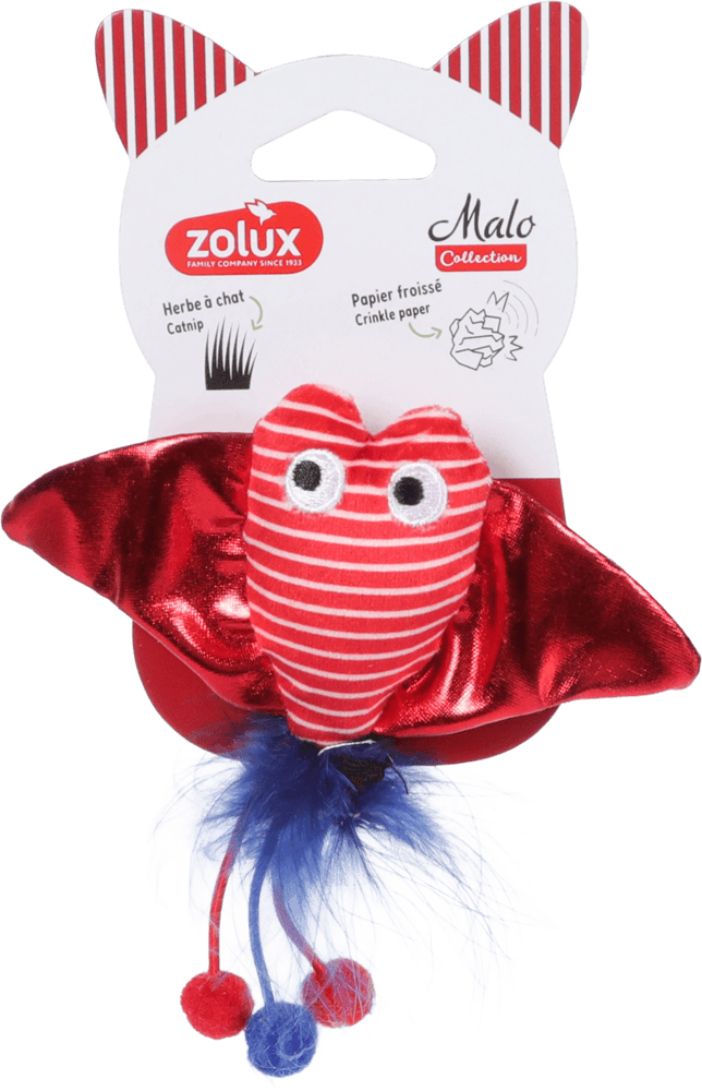 ZOLUX Katzenspielzeug MALO Rochen, 13 cm, rot – Bild 1