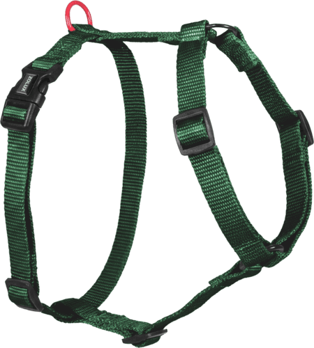 ZOLUX Klassisches Nylon-Hundegeschirr, 23–39 cm, 10 mm, grün – Bild 1
