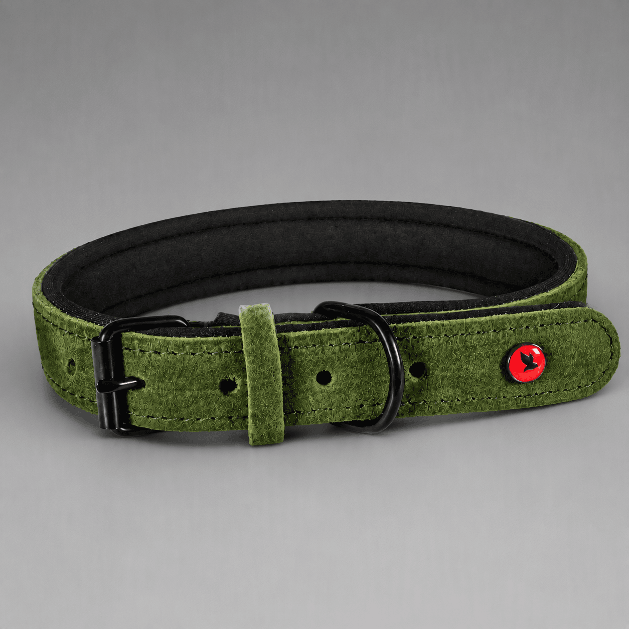 ZOLUX Komfort-Lederhalsband für Hunde, 63–74 cm, 30 mm, grün – Bild 8