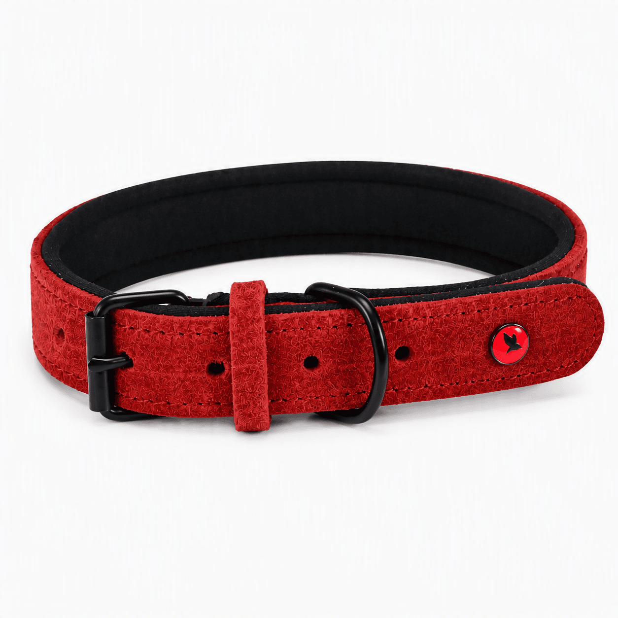ZOLUX Komfort-Lederhalsband für Hunde, 53–65 cm, 30 mm, rot – Bild 8