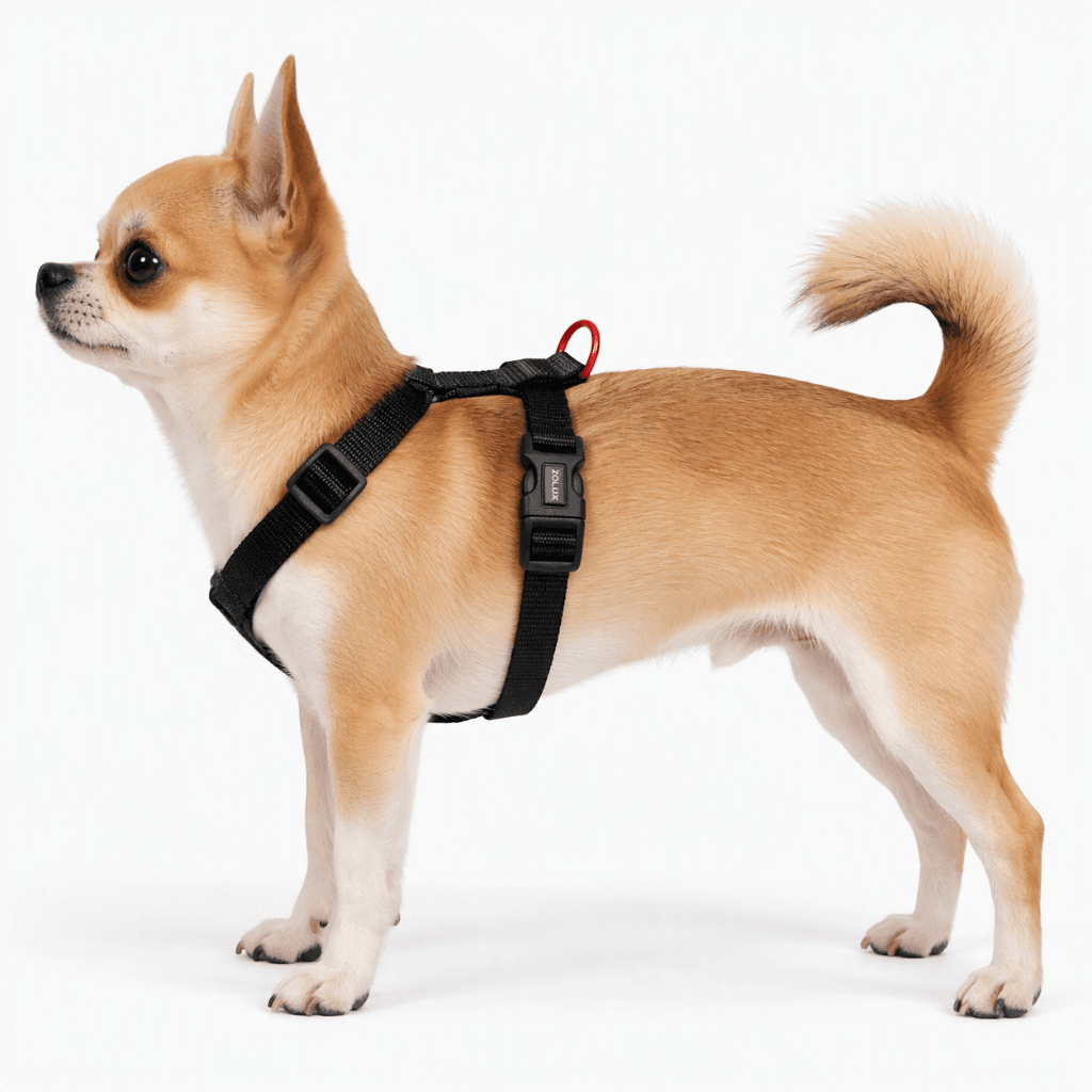 ZOLUX Klassisches Nylon-Hundegeschirr, 23–39 cm, 10 mm, schwarz – Bild 4