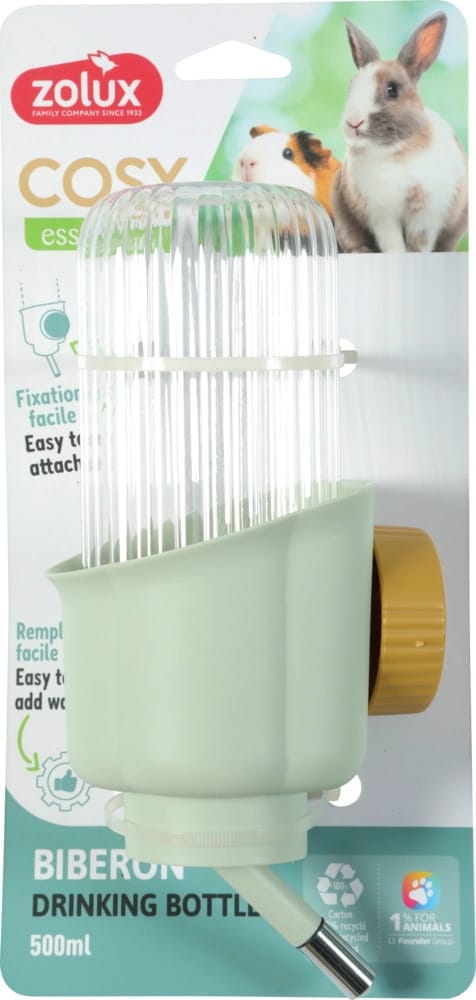ZOLUX COSY Trinkflasche für Nagetiere 500 ml, grün – Bild 3