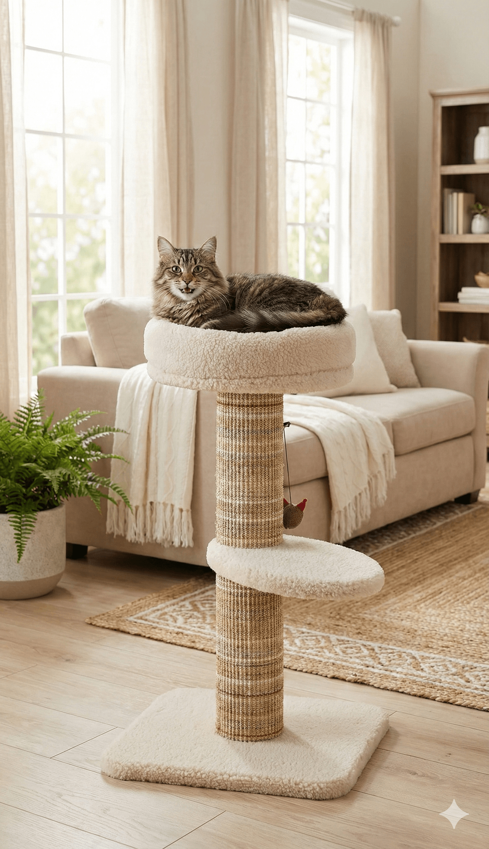 ZOLUX Kratzbaum für Katzen BOREAL, beige, 70 cm – Bild 6
