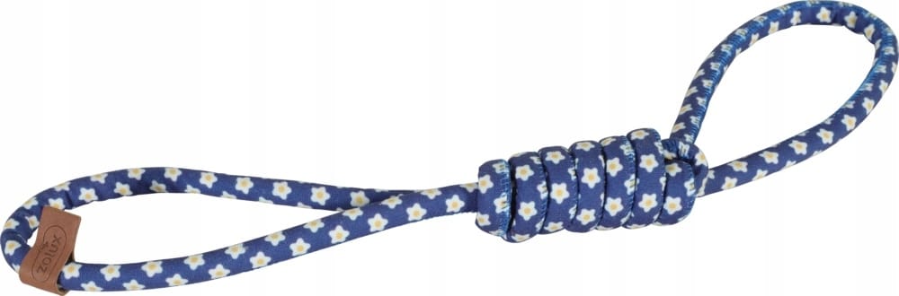 ZOLUX BLUE FLOWER Seil-Zerrspielzeug für Hunde mit Schlaufen, 50 cm – Bild 2