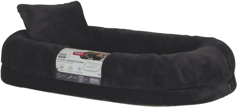 ZOLUX Ovales Hundebett GAIA mit Memory-Schaum, 90 cm, grau – Bild 4