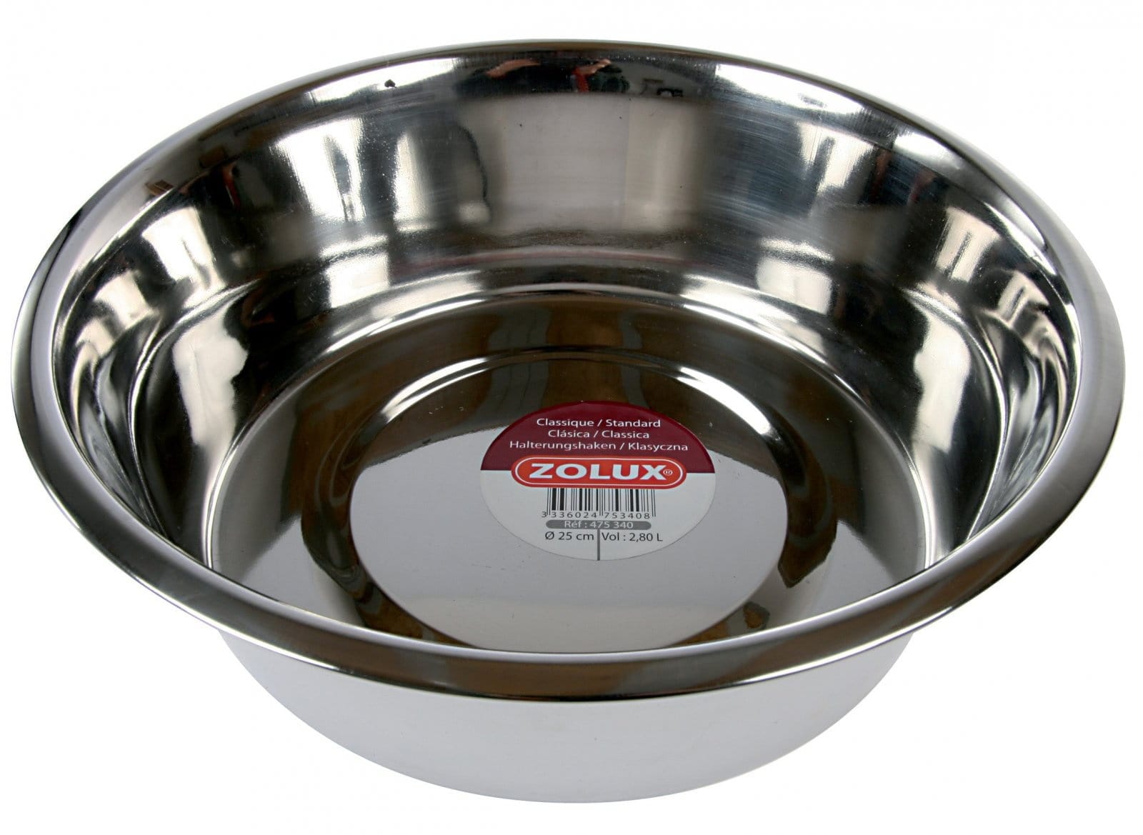 ZOLUX Edelstahlnapf für Hunde INOX 21 cm 1,8 L – Bild 2