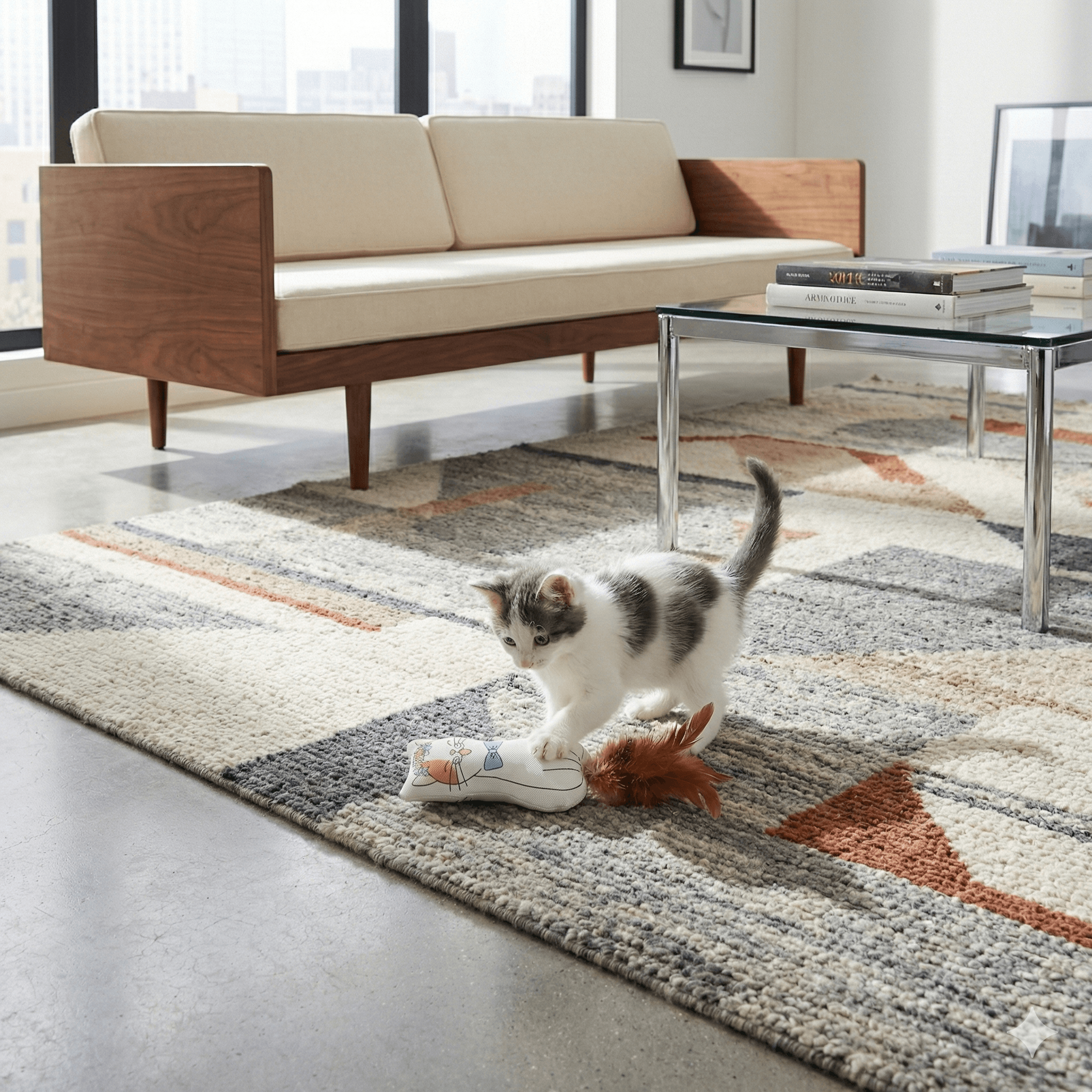 ZOLUX CHATOUILLE Katzenspielzeug, Katze mit Feder und Katzenminze, 13 cm – Bild 5