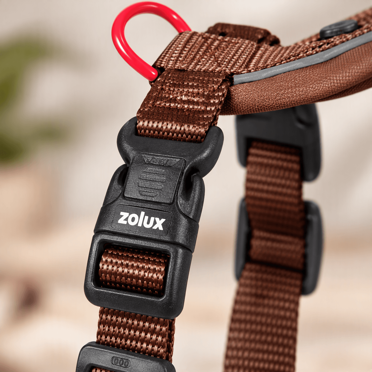 ZOLUX Premium-Nylon-Hundegeschirr, Größe XS, 30–40 cm, 15 mm, mocha – Bild 4