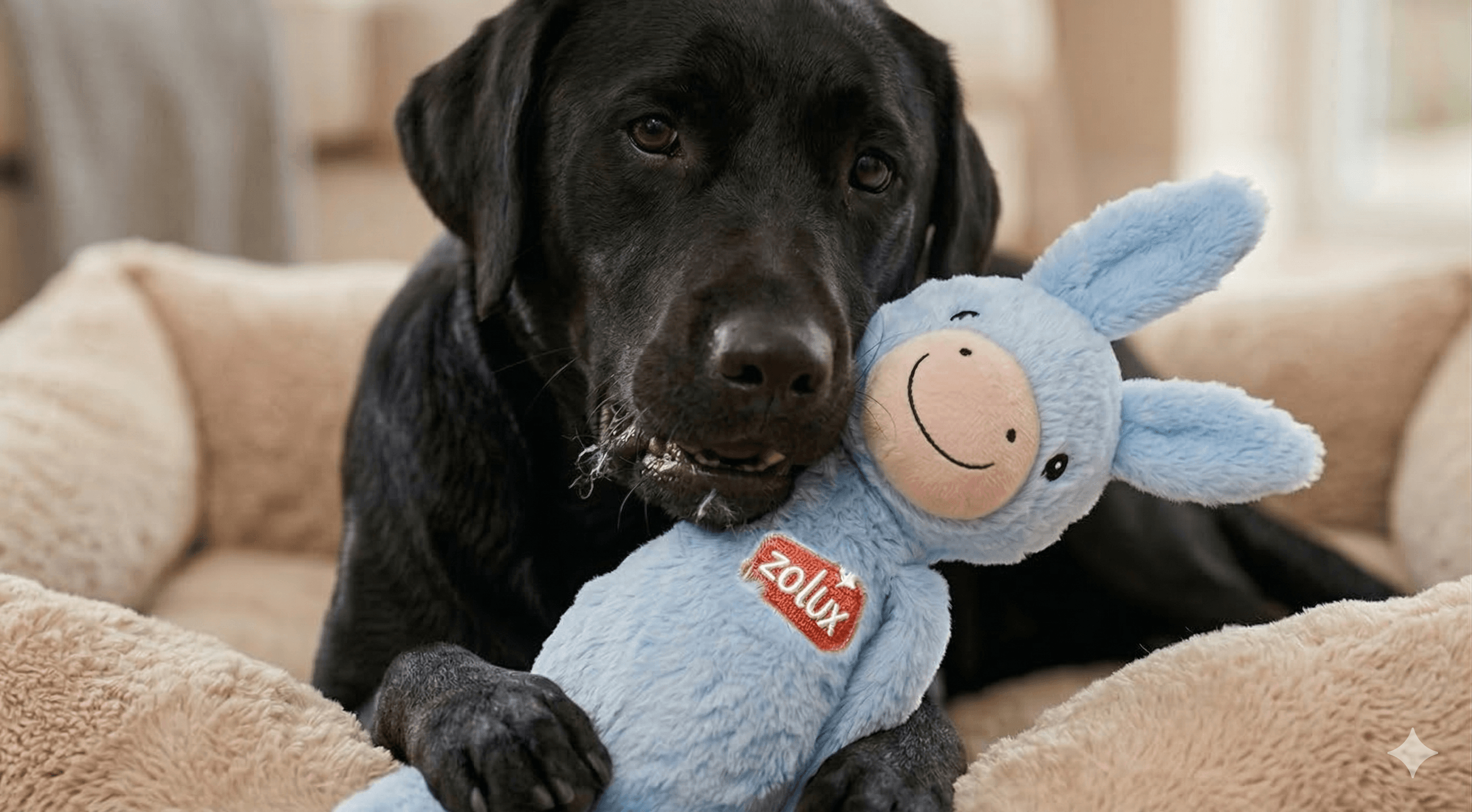 ZOLUX FURRY FARM Plüsch-Hundespielzeug, Esel Hassan, 60 cm – Bild 10
