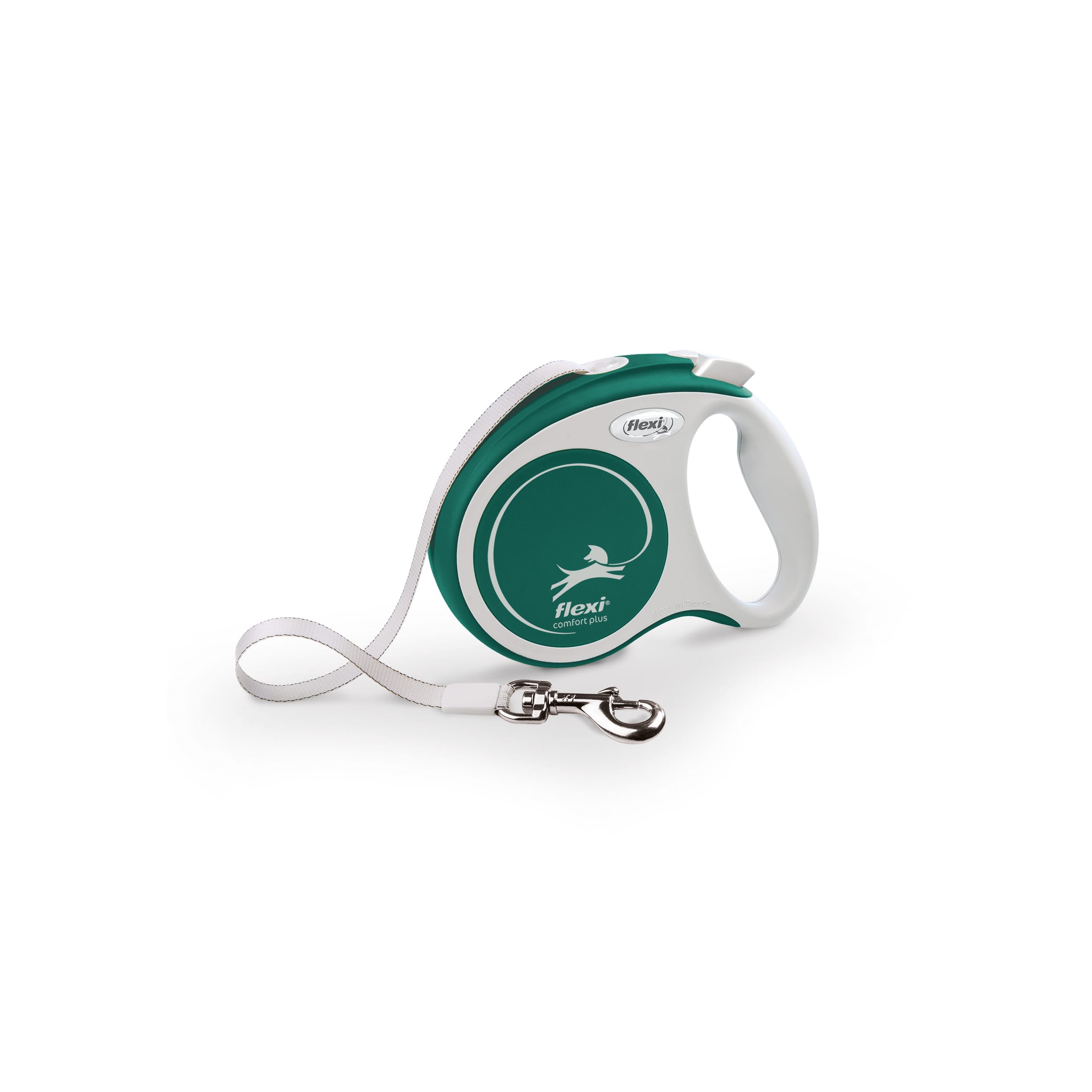 FLEXI COMFORT PLUS Automatikleine für Hunde, Band, XS, 3 m, grün – Bild 1