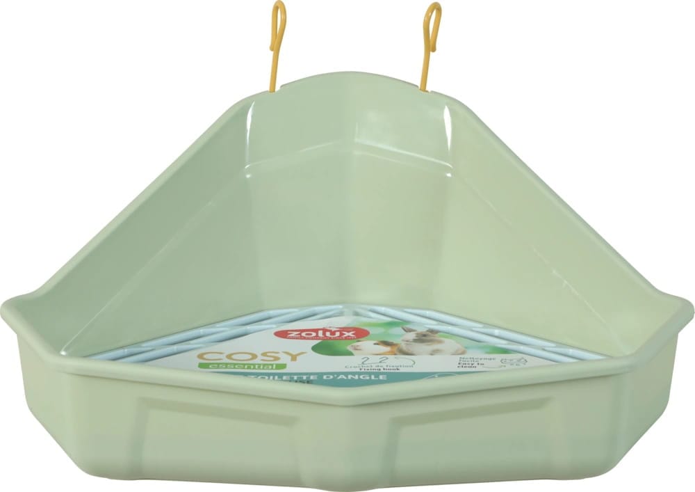 ZOLUX COSY Ecktoilette für Kaninchen und Meerschweinchen, grün – Bild 3