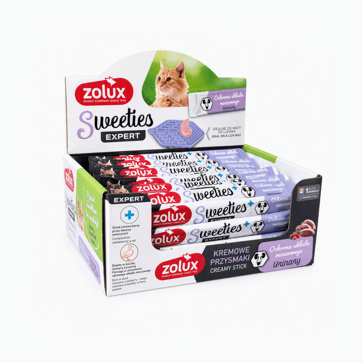 ZOLUX SWEETIES Cremesnack zur Unterstützung der Harnwege mit Hähnchen und Ente, 14 g – Bild 6