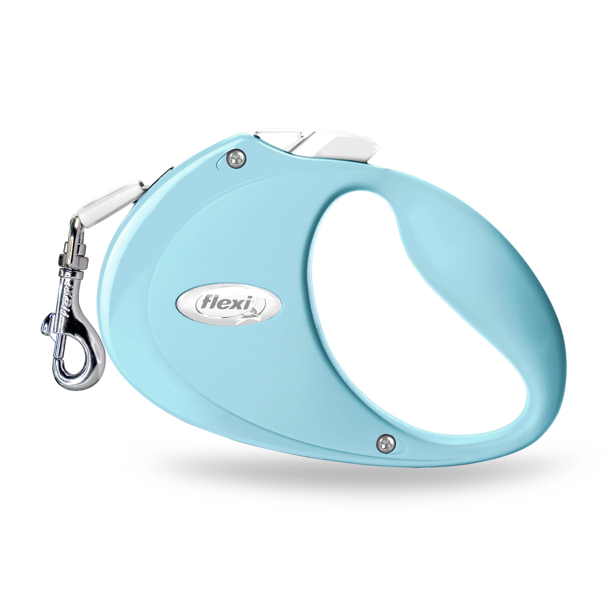Flexi Automatische Hundeleine für Welpen – Gurtband 2 m Hellblau – Bild 1