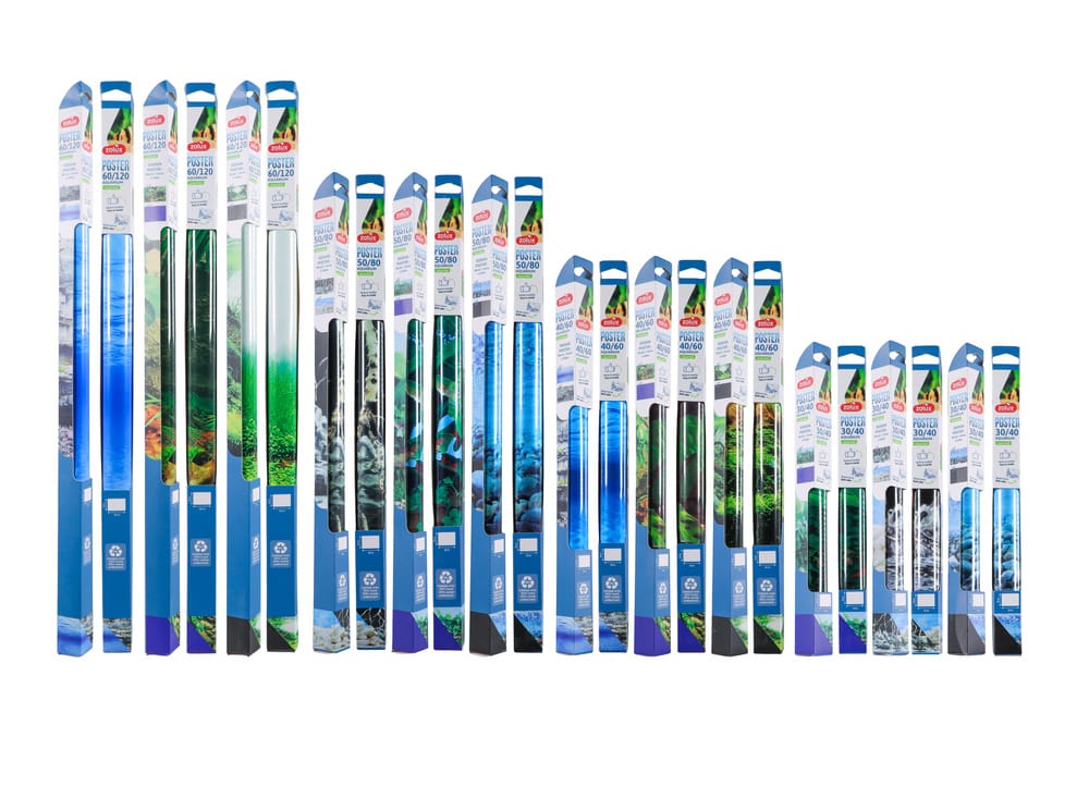 ZOLUX Doppelseitige Aquarienrückwand Unterwasserpalme/Blau 60 x 120 cm – Bild 2