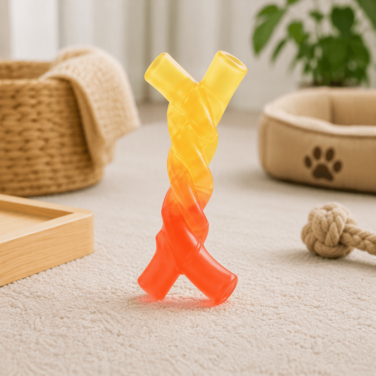 ZOLUX GUMMIES TPR-Kauspielzeug Zopf 16 cm – Bild 5