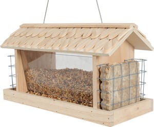 ZOLUX Grizzli Silo Vogelfutterhaus mit Gitter und Holzdach – Bild 1