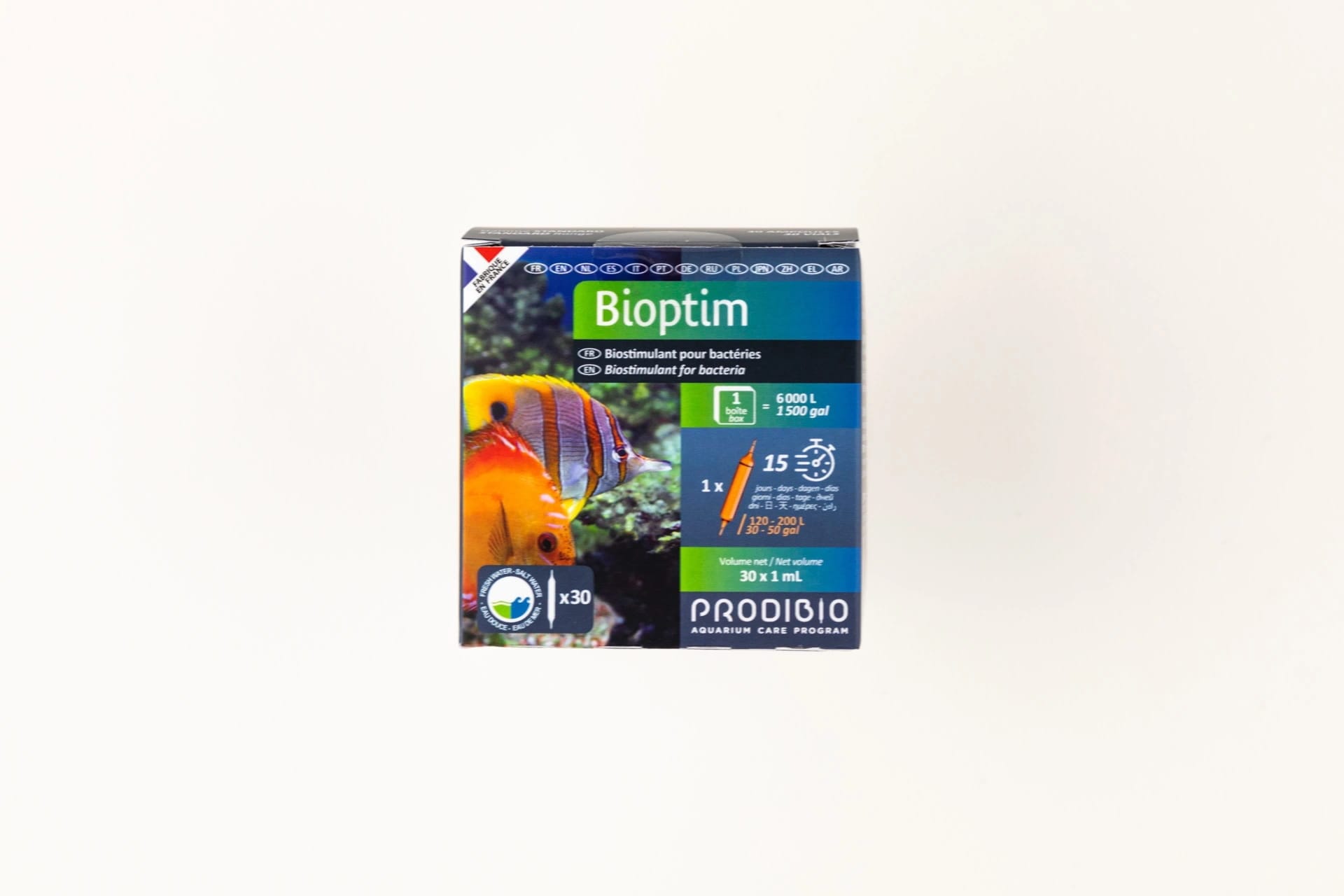 PRODIBIO Bioptim Fresh and Salt 30 Ampullen – Mikroelemente für die Bakterien in BioDigest für Meerwasseraquarien – Bild 2
