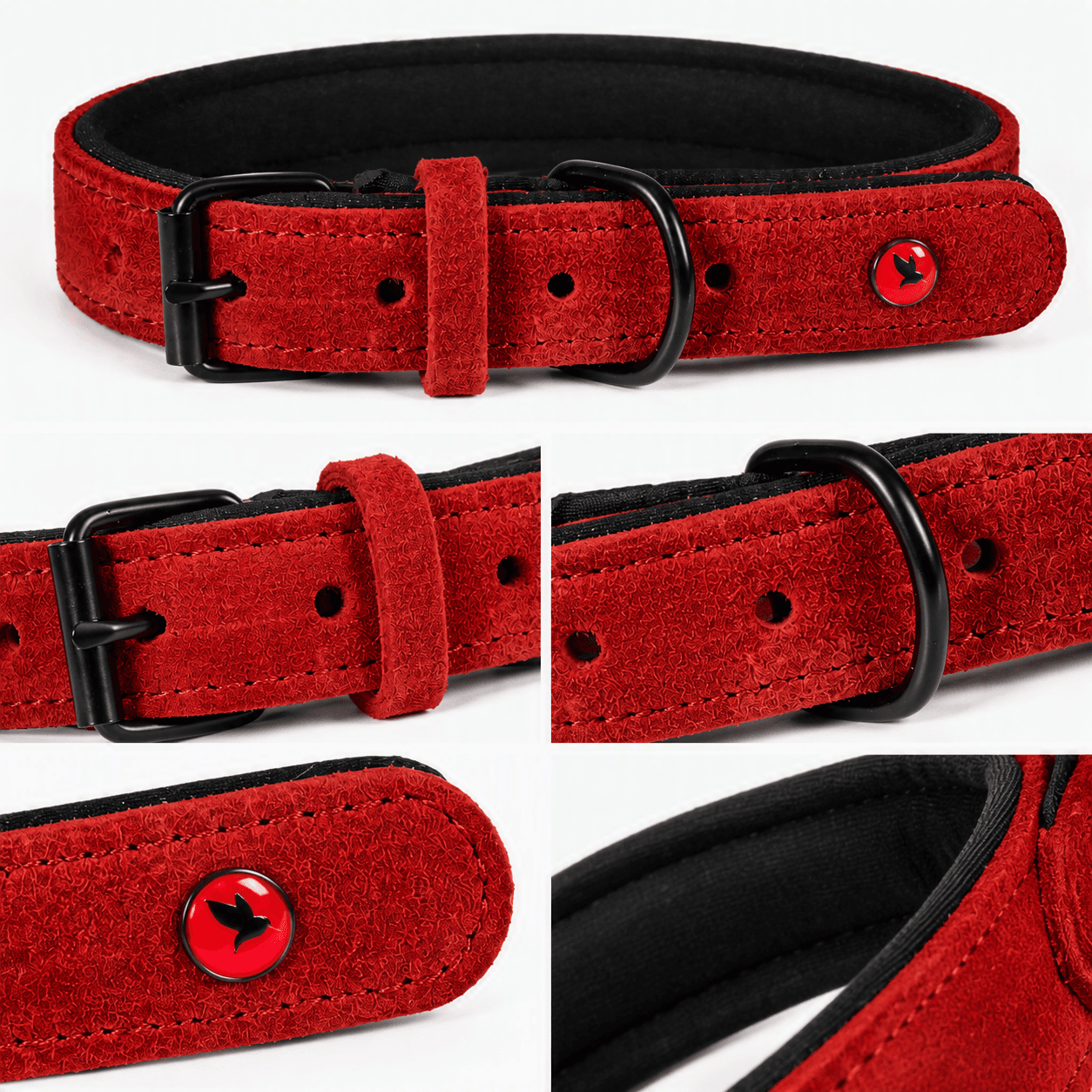 ZOLUX Komfort-Lederhalsband für Hunde, 29–36 cm, 16 mm, rot – Bild 4