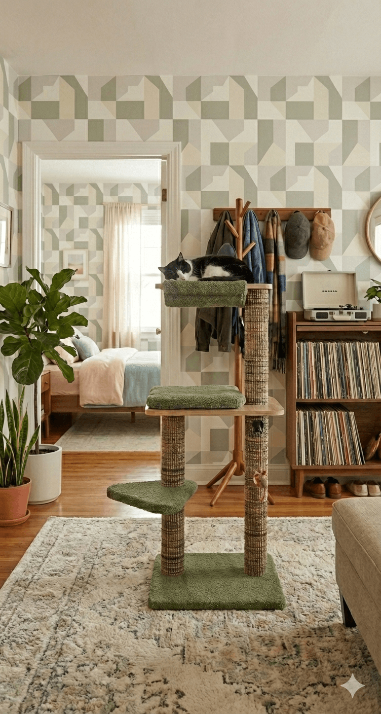 ZOLUX Kratzbaum für Katzen BOREAL, grün, 105 cm – Bild 7