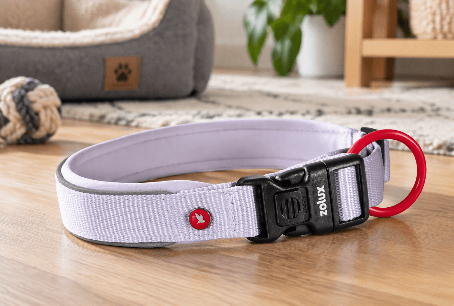 ZOLUX Premium-Nylon-Hundehalsband, Größe XL, 50–55 cm, 25 mm, lila – Bild 4