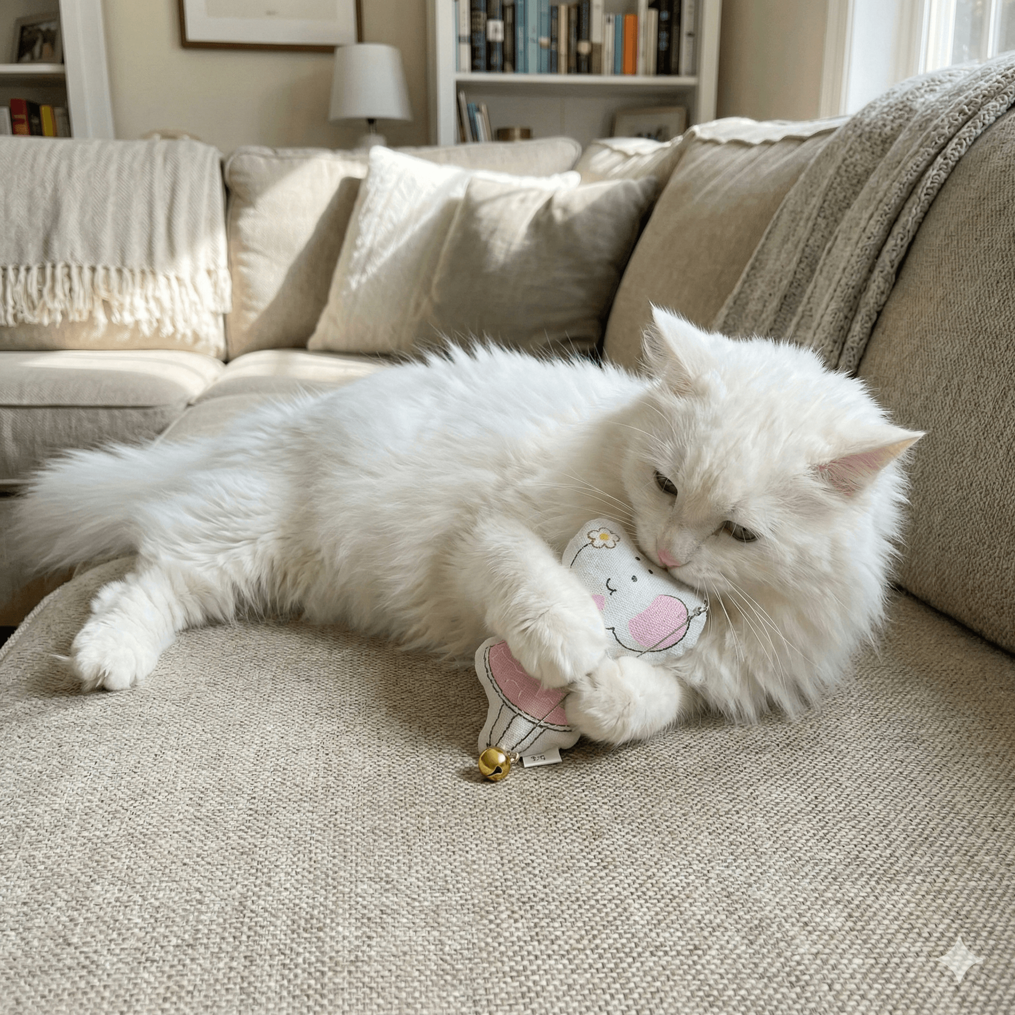 ZOLUX CHATOUILLE Katzenspielzeug, Maus im Tutu mit Glöckchen und Katzenminze, 11 cm – Bild 3