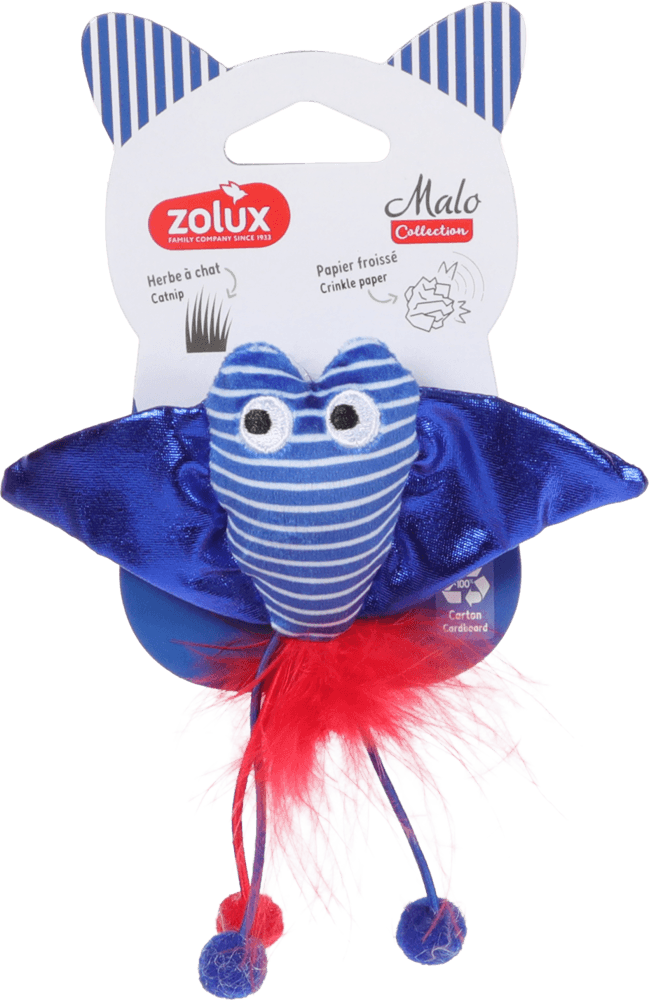 ZOLUX Katzenspielzeug MALO Rochen, 13 cm, blau – Bild 1