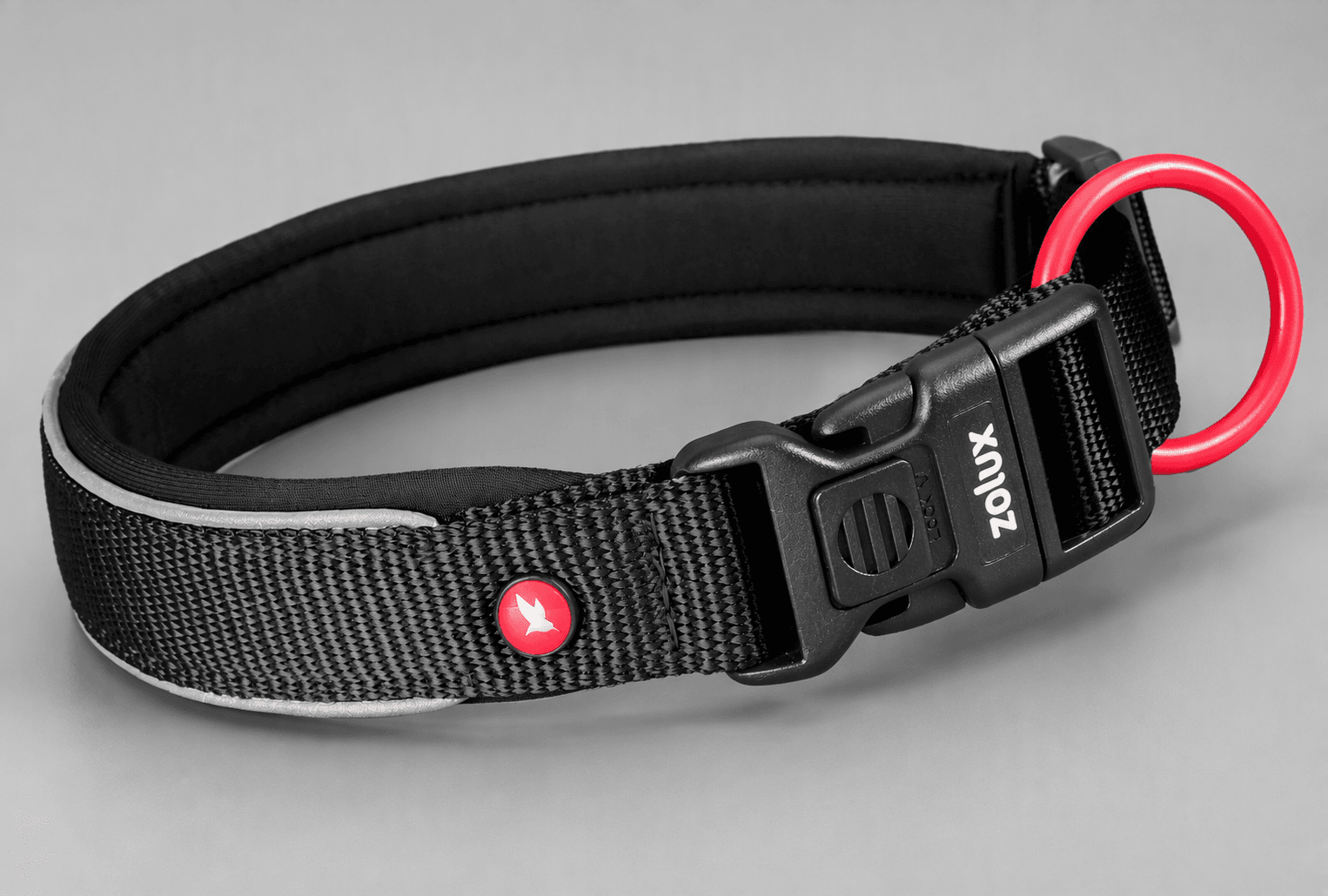ZOLUX Premium-Nylon-Hundehalsband, Größe M, 40–45 cm, 20 mm, schwarz – Bild 8