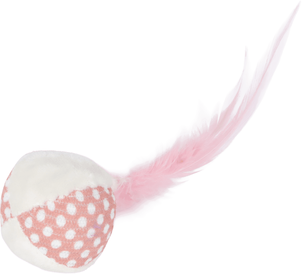 ZOLUX DOTIE Ball für Katzen mit Federn, rosa, 4 cm – Bild 2
