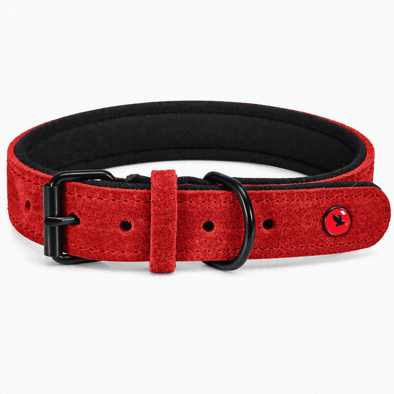 ZOLUX Komfort-Lederhalsband für Hunde, 38–48 cm, 25 mm, rot – Bild 8
