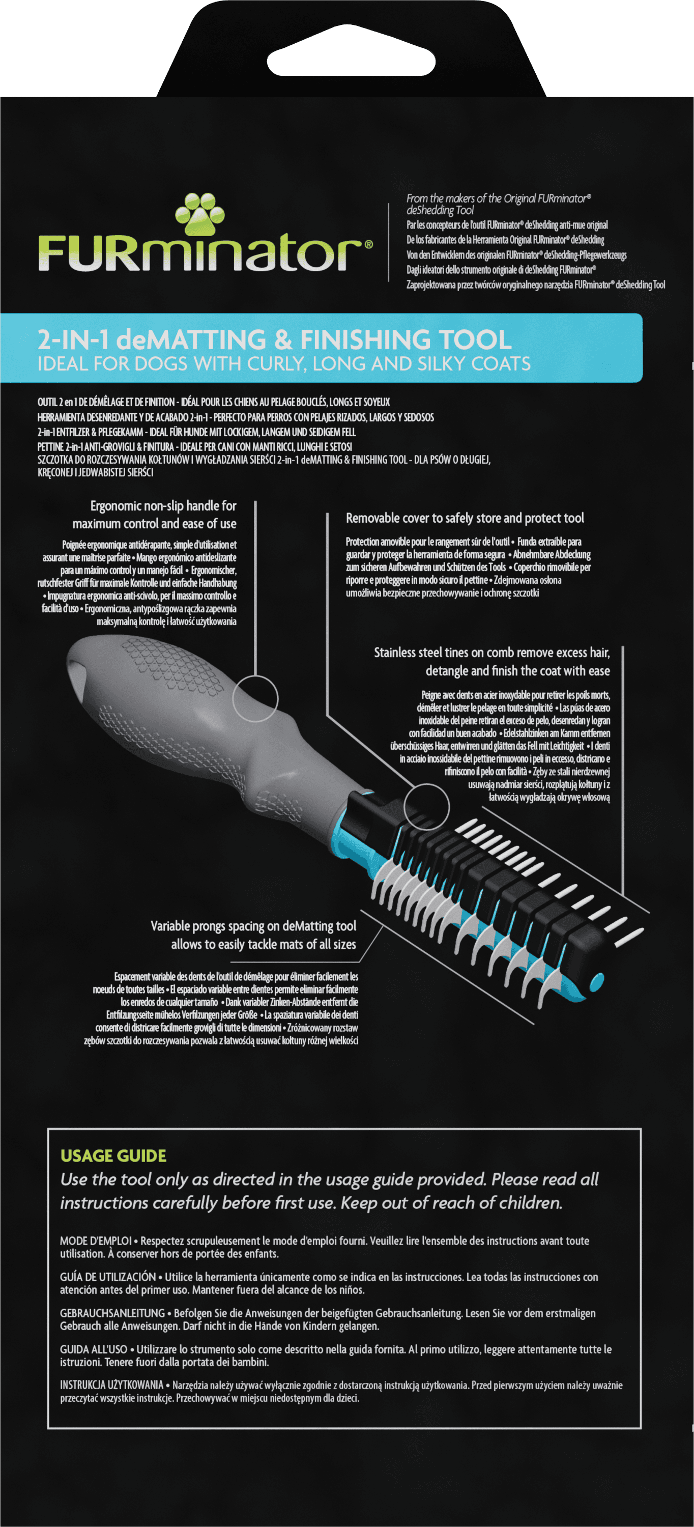 FURminator® 2-in-1 Entfilzer & Pflegekamm 1ct – Bild 6
