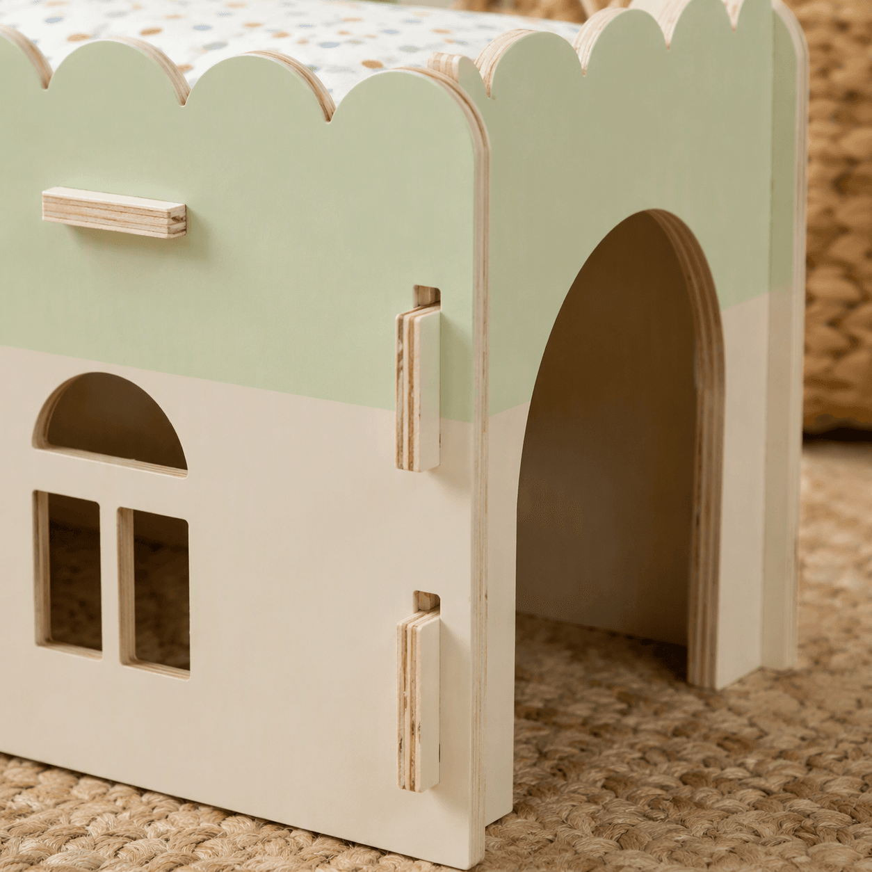 ZOLUX COSY XL Holzhaus für Kaninchen, Meerschweinchen und Rennmäuse 25 × 45 × 20 cm – Bild 14