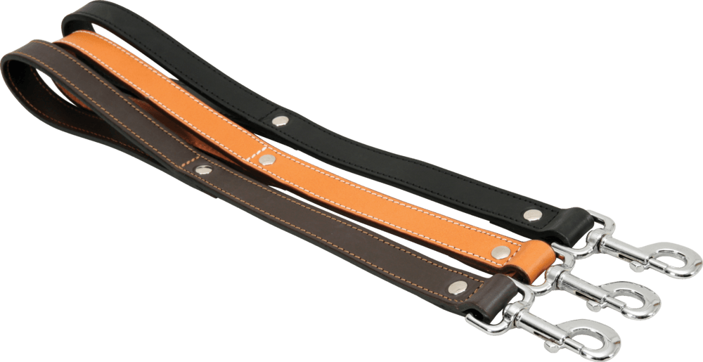ZOLUX Verstärkte Hundeleine aus Doppel-Leder, 1 m / 16 mm, schwarz – Bild 5